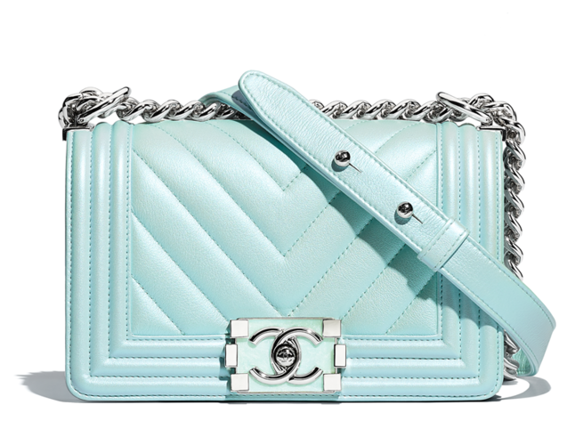 Chanel le boy turquesa 