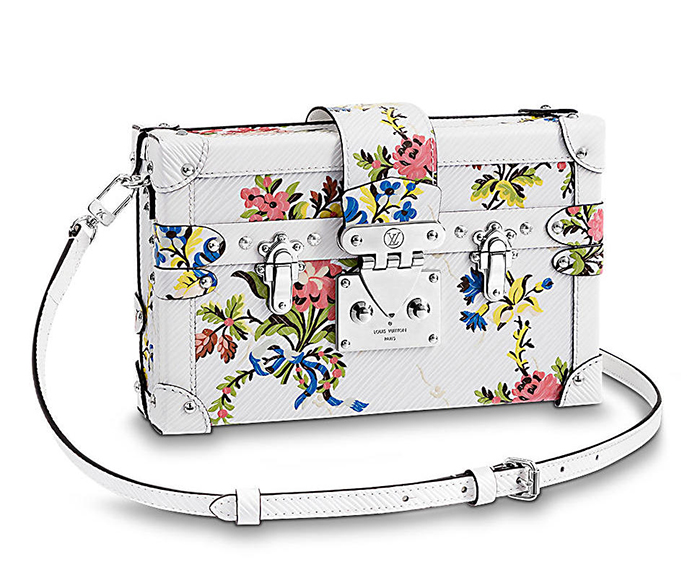 Petite malle Louis Vuitton en flores