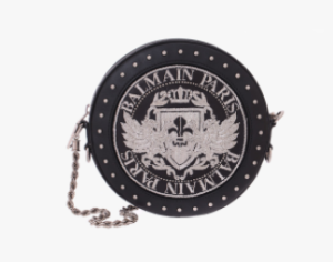 Bolso Balmain Bordado de Cuero liso