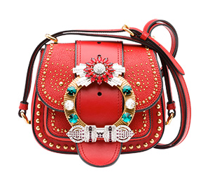 Bolso De Dahlia Miu Miu De Cuero Madras