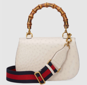 Bolso de Mano Bamboo de Avestruz 
