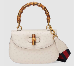 Bolso de Mano Bamboo de Avestruz 