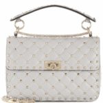 Bolso gris Rockstud spike de Valentino