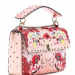 Rockstud spike de Valentino rosa con estampado