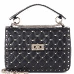 Bolso negro Rockstud spike de Valentino