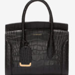 Alexander mcqueen bolso negro heroine efecto cocodrilo