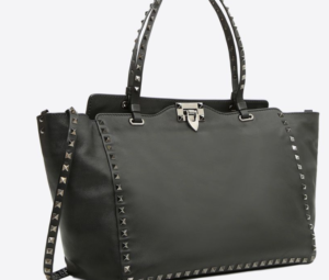 Bolso tote Rockstud Noir mediano