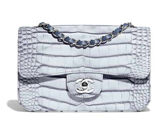 Bolso Chanel clásico mini aligátor azul Bolso Chanel clásico mini aligátor azul