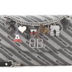 Bolso Balenciaga jacquard BB Round Gris