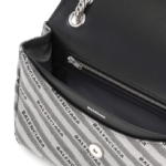Bolso Balenciaga jacquard BB Round gris interior