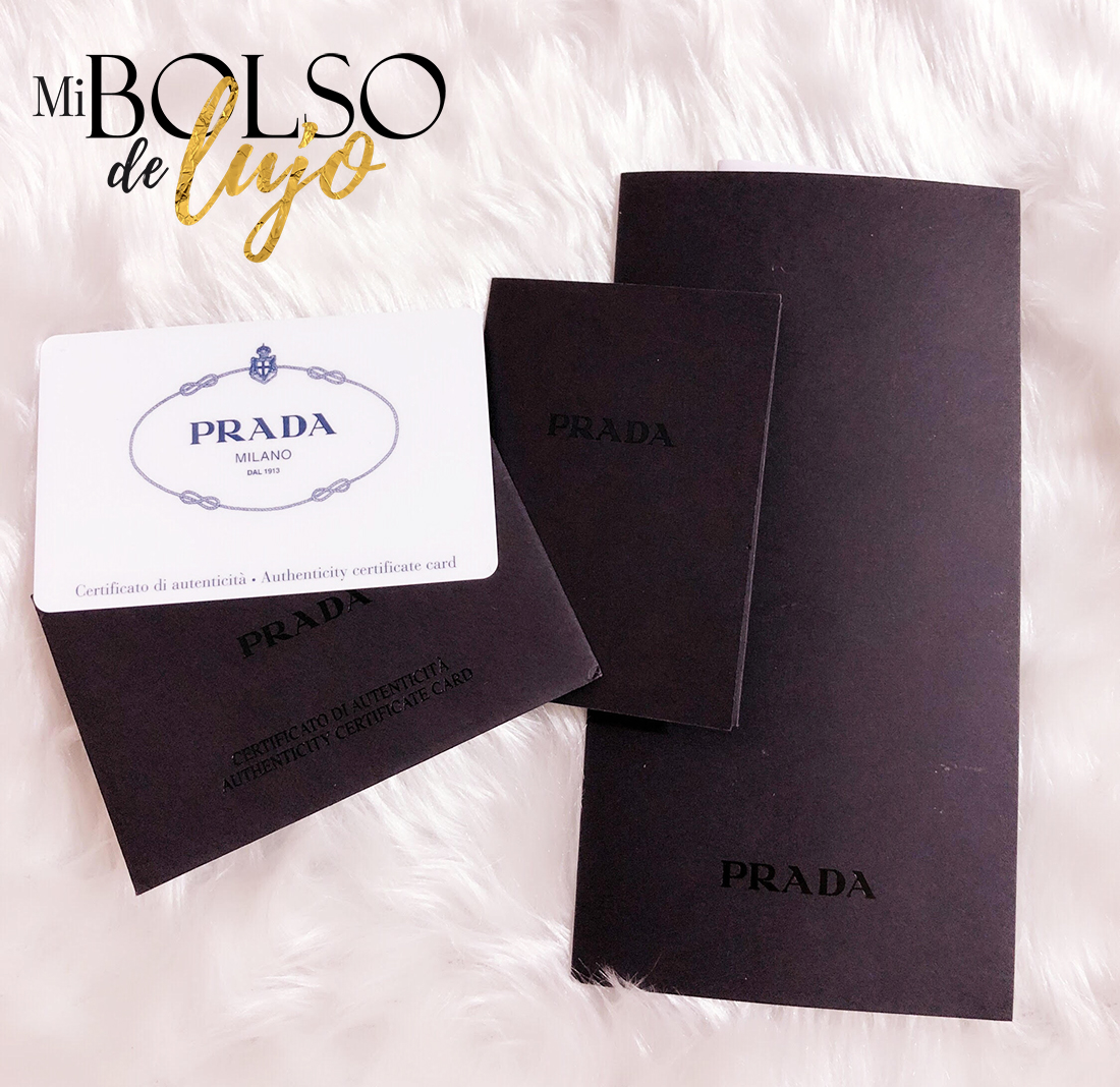 Bolso prada gallería tarjeta de autentisidad Bolso prada gallería tarjeta de autentisidad