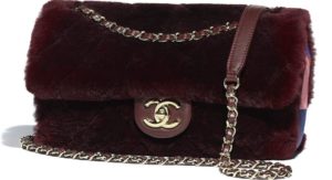 Bolso Clasico Chanel vino piel de conejo y cordero