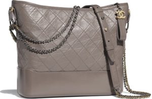 Bolso Gabrielle de Chanel piel envejecida gris grande