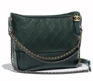 Bolso Gabrielle de Chanel piel envejecida verde grande