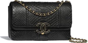 Bolso con solapa piel de cordero