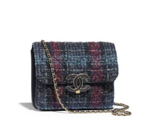 Bolso con solapa tweed