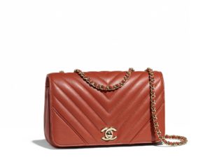 Bolso en piel de ternera naranja