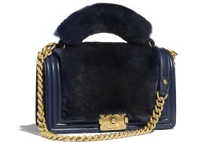Bolso le boy azul piel de conejo y ternera 4900€