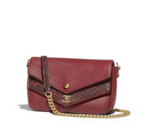 Bolso rojo con solapa piel de ternera