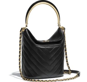 Bolso tipo cubo negro