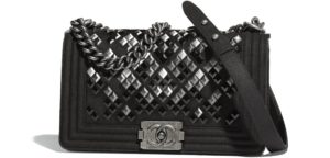 Chanel Le boy lana bordada y piel de ternera