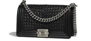 Chanel Le boy piel de ternera trenzada