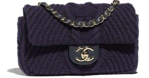 bolso chanel clasico tejido con piel de ternera