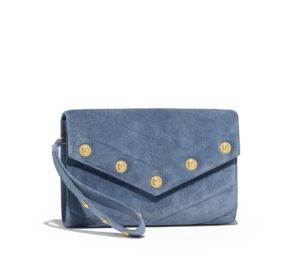 cartera Chanel piel cabra azul