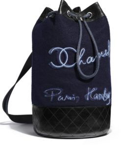 mochila chanel de lana bordada