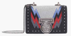 Bolso Baby Balmain de cuero brillante