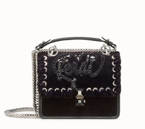 Bolso Fendi Ken I terciopelo negro