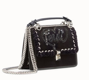 Bolso Fendi Ken I terciopelo negro