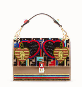 Bolso Ken I de fendi con motivos FF y corazones