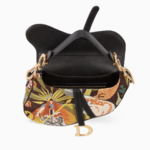bolso Dior saddle de tela bordada