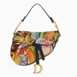 bolso saddle de Dior en tela bordada