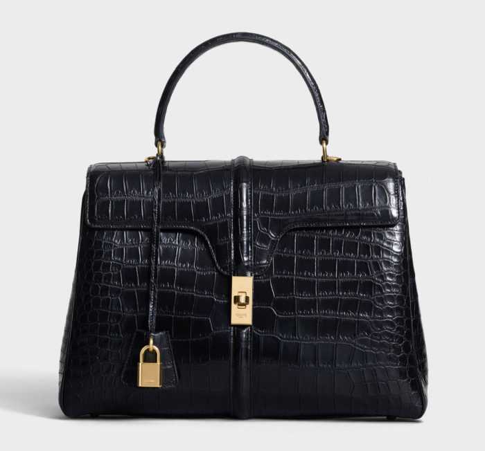 Bolso 16 Celine cocodrilo negro