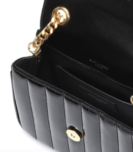 Bolso Vicky YSL charol negro interior