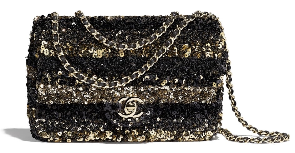 Bolso Chanel con lentejuelas curcero 2019