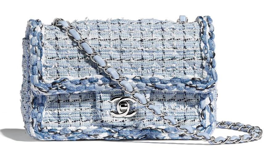 Bolso Chanel tweed azul crucero 2019