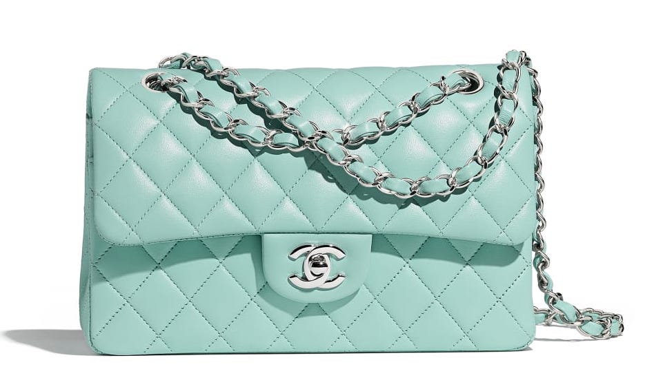 Bolso Clasico chanel chico azul claro