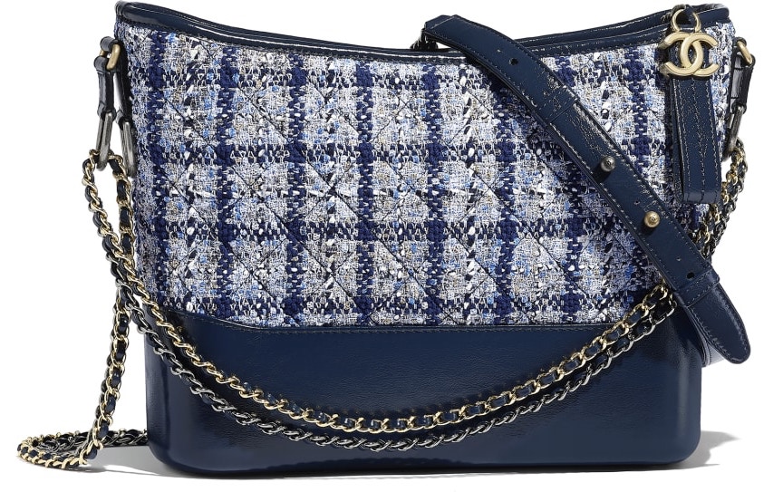 Bolso Gabrielle Chanel tweed azul