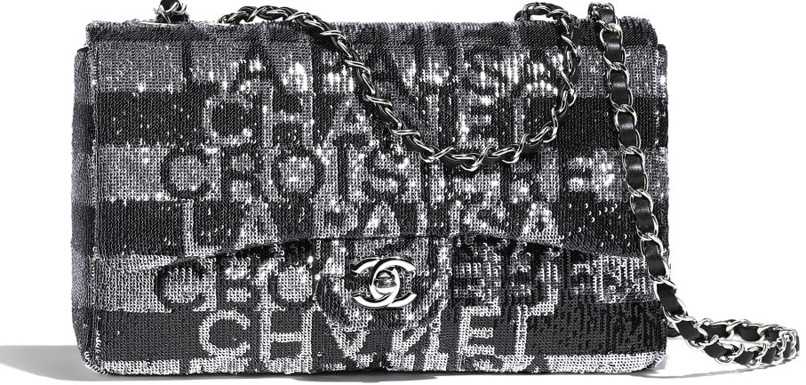 Bolso chanel bordado con satén