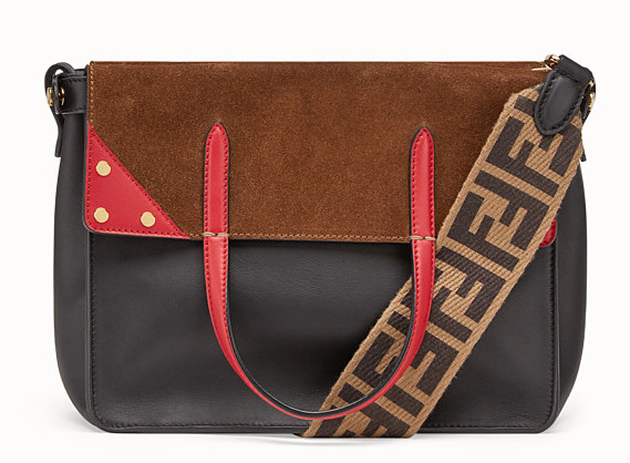 Bolso Flip de Fendi negro y ante