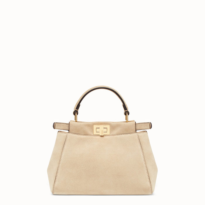 FENDI-PEEKABOO MINI-POCKET-GAMUZA-BEIGE