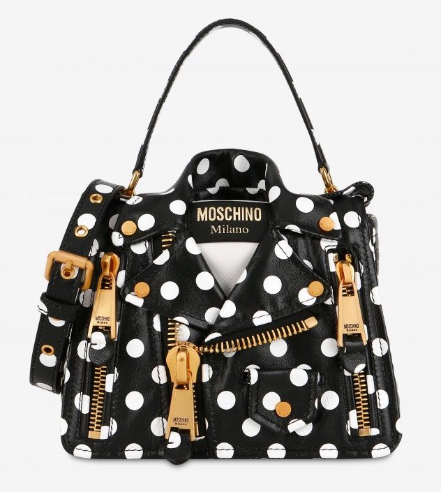 BIKER NEGRO CON ESTAMPADO DE LUNARES