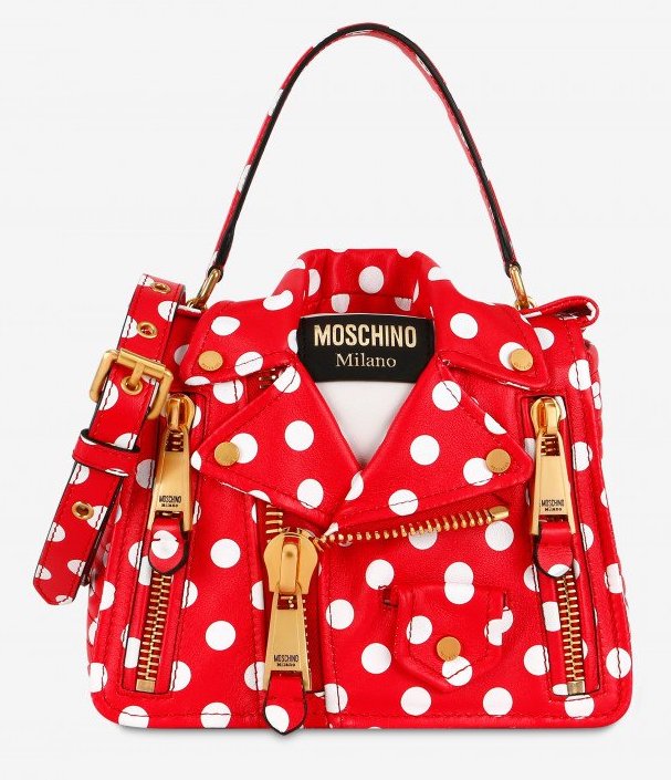 BIKER ROJO CON ESTAMPADO DE LUNARES
