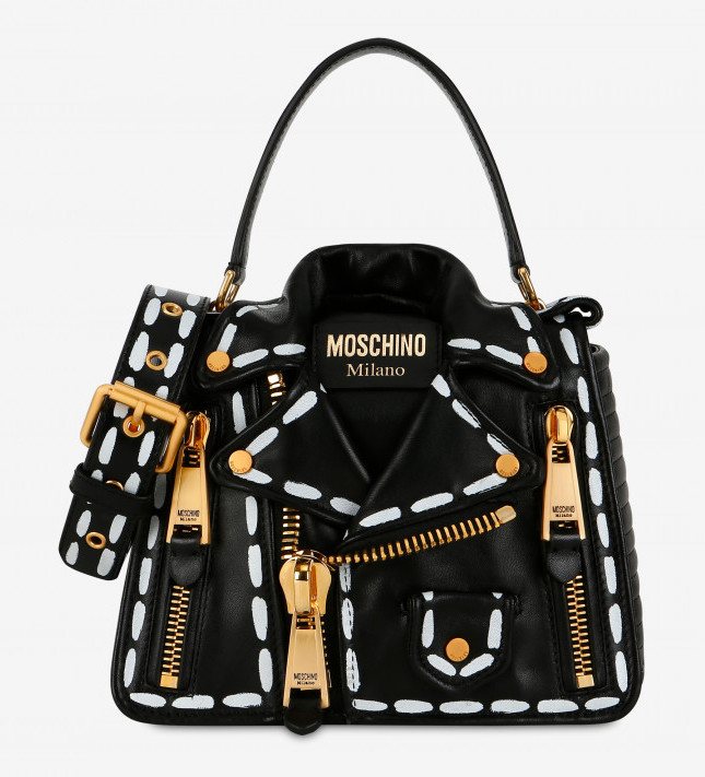 BOLSO BIKER CON ESTAMPADO STITCHING