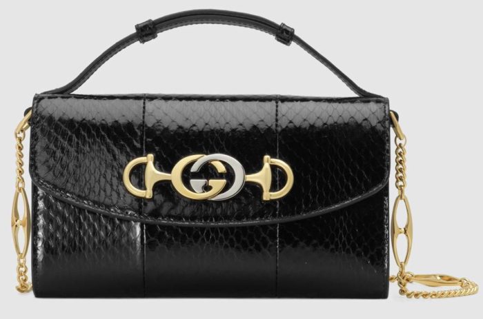 Mini bolso Zumi en piel de serpiente