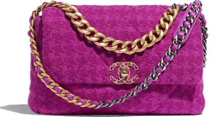 chanel-19-fuchsia-tweed-bolso