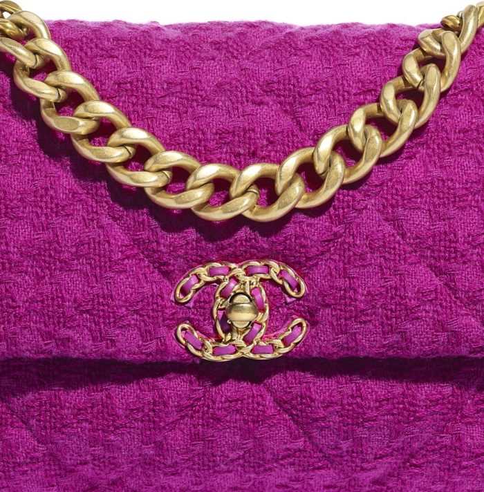 chanel-19-fuchsia-tweed-bolso-detalles